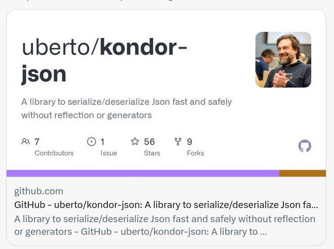 Kondor-Json library